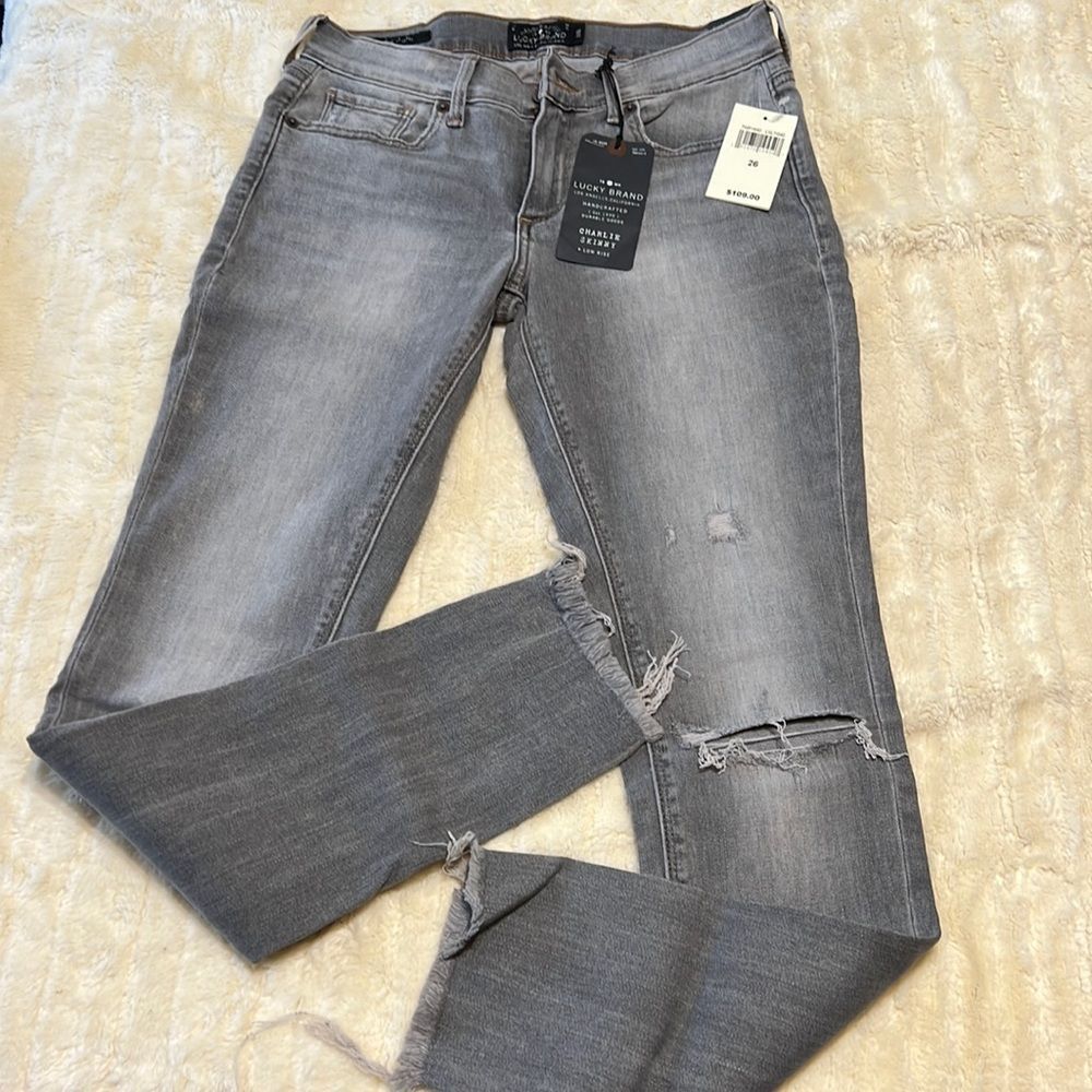 Lucky Brand distressed skinny jeans